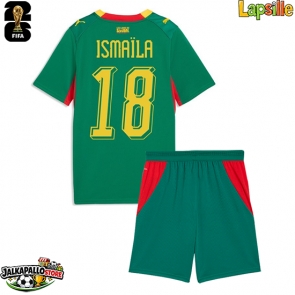 Senegal Ismaila Sarr #18 Vieraspaita Lapsille MM-kisat 2026 Lyhythihainen (+ shortsit)